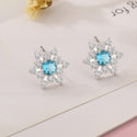 S925 Silver Female Simple Temperamental And Personalized Rhinestone Earrings