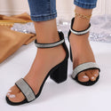 Women Rhinestone High Heel Sandals