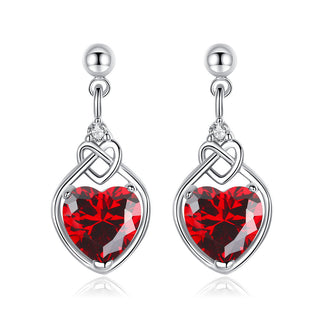 Buy m12-ear-studs-white-gold-color Heart-shaped Ruby Jewelry Suit