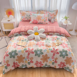 Buy baili-huadu Cotton Thickened Four-piece Dormitory Bed Sheet And Quilt Cover