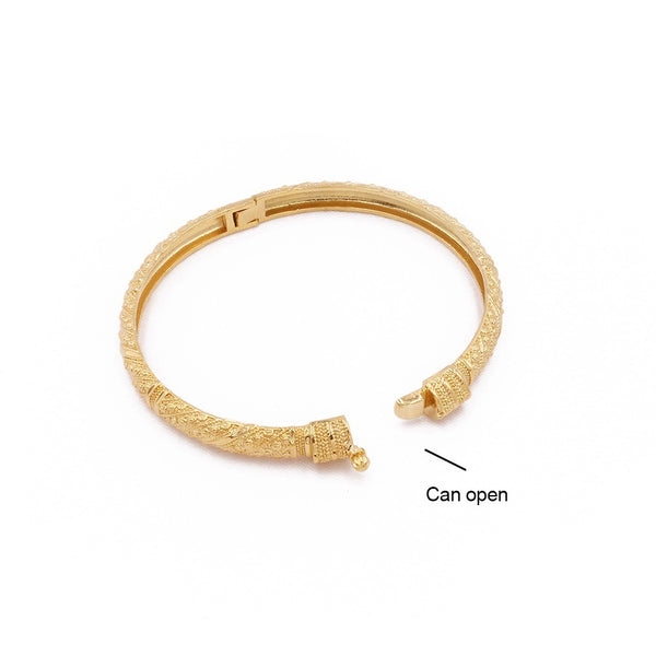 24K Gold-plated Hollow Copper Bracelet