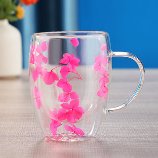 Buy 8-style Dried Flower Double Layer Glass Cup Real Flower Cyber Celebrity Style Quicksand Cup