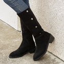 Versatile Riding European And American Trendy Unique Mid-calf Boots