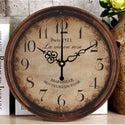 Living Room Wall Clock Round Rust Pattern Clock