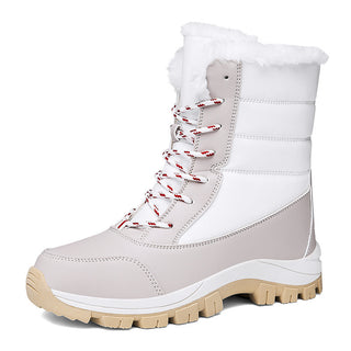 Buy white Velvet Warm Cotton Snow Boots High Cotton-padded Shoes