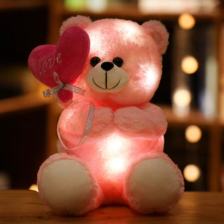 Buy pink-love-bear Led Light Up Teddy Bear Doll Pillow Light Up Plush Toy