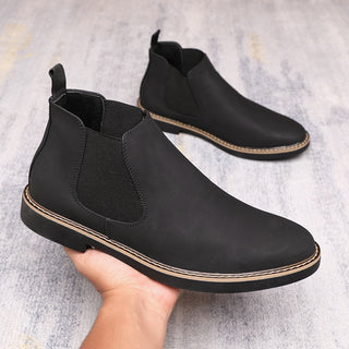 Buy black Frosted Martin Boots British Pointed Trendy All-match