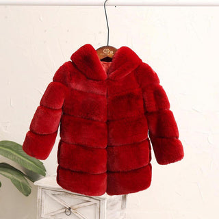 Children's Fur Coat Imitating Otter Rabbit Fur Girls Padded Children's Clothing