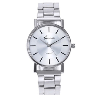 Buy silver Neutral Watch Ladies Simple Fashion Steel Belt Quartz