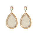 Creative Retro Alloy Diamond Colorful Crystals Earrings For Women