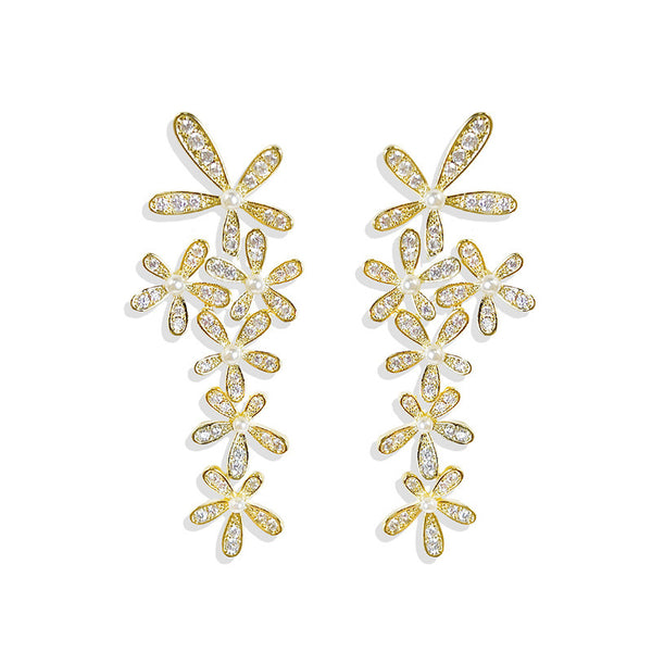 Flower Earrings For Women Elegant Exaggerated