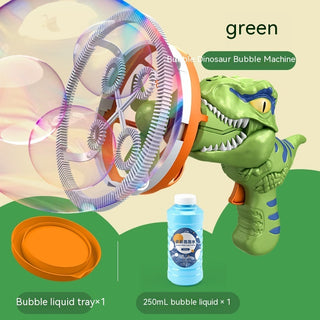 Buy green Fan Dinosaur Bubble Machine Bubble Blowing Toy Children&#39;s Handheld Bubble Machine New Cartoon Blowing Bubble Gun Toy Gift