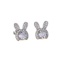 S925 Sterling Silver Rhinestone Earrings Sweet Girl Style