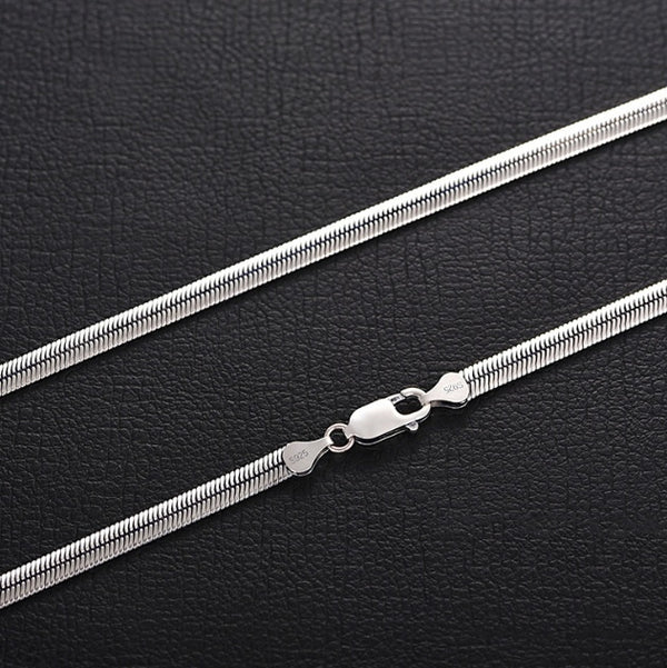 Flat Snake Chain Necklace For Men And Women
