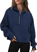 Women's Long Sleeve Pullover Zipper Hoodies