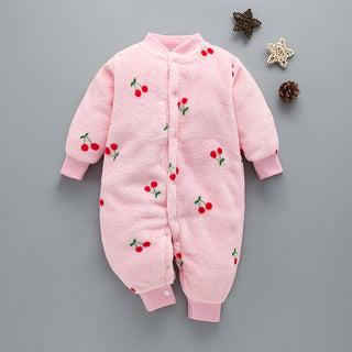 Buy cherry-pink Autumn Winter Thickened Baby Clothes