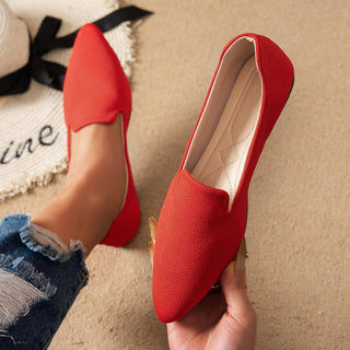 Buy red Casual Flat Pointed Toe Women's Thin Shoes