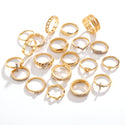 20-piece Heart-shaped Spiral Ring With Diamond And Nodule