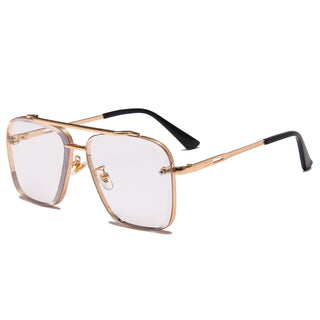 Buy white-film Men&#39;s Metal Vintage Sunglasses