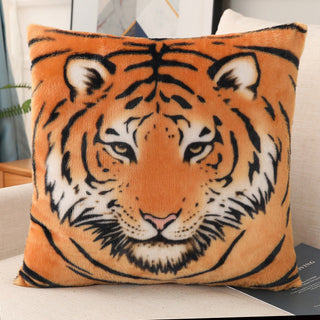 Buy yellow Simulation Tiger Head Pillow Nordic Modern Sofa Cushion