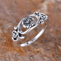 Hollow Flower Flower Ring Female Retro