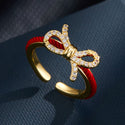 Red Rope Series Bow Opening Ring