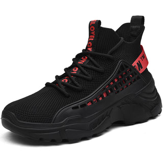 Buy black Men&#39;s Spring New Flying Knit Sneakers