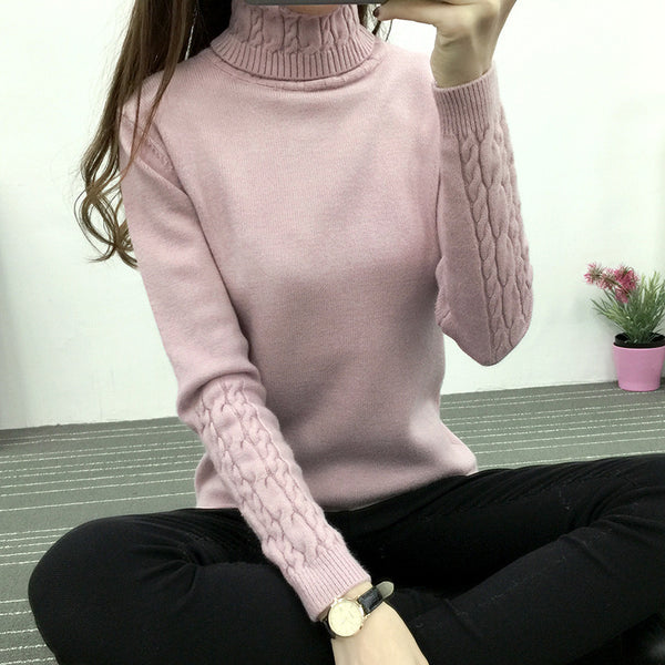 Women's Turtleneck Sweater Pullover Thickened