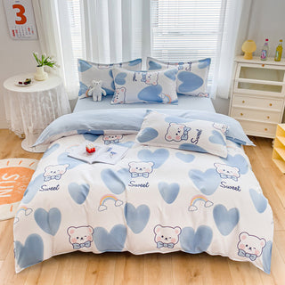 Buy happy-time Cotton Thickened Four-piece Dormitory Bed Sheet And Quilt Cover