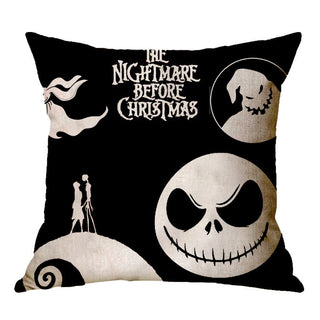 Buy a14 Linen Skull Halloween Pillow Cover