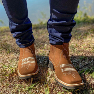 Vintage Suede Flat Heel Round Toe Martin Boots