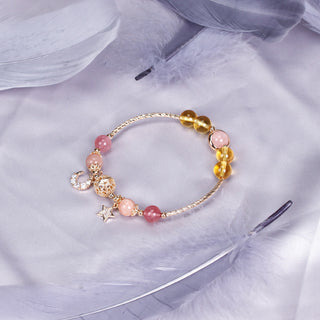 Buy ball-citrine-bracelet Bardo Crystal Bracelet Strawberry Quartz White Moonlight