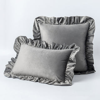 Buy grey Nordic Velvet Lace Throw Pillows With Upholstered Living Room Sofa