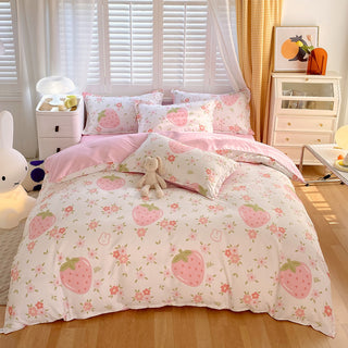 Buy qianqian-life Cotton Thickened Four-piece Dormitory Bed Sheet And Quilt Cover