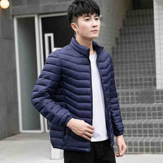 Buy tibetan-blue-headless Lightweight Down Jacket Short Men