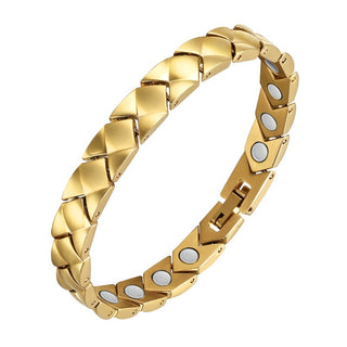 Buy gold Women&#39;s Fashion Energy Bracelet Pure Titanium