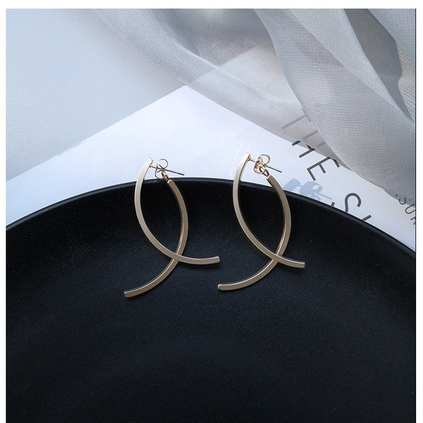 Fashion Stainless Steel Cross Earrings For Women