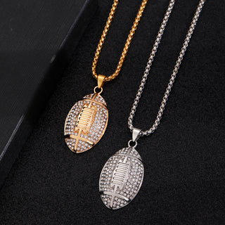 American Football Pendant Necklace