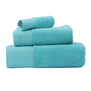 Buy blue Three Piece Water Absorbing Cotton Towel Set