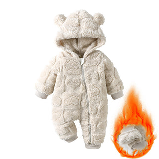 Buy beige-apricot Infant Autumn And Winter Clothes Jumpsuit