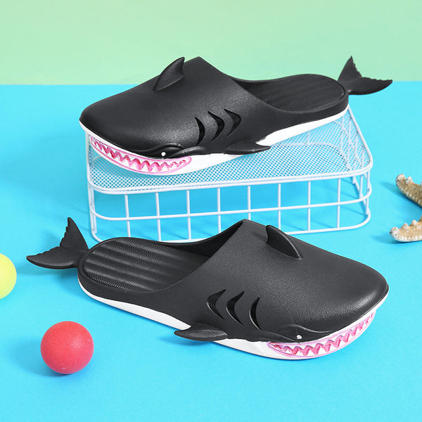 Shark Slippers Beach Shoes Home Flat Slippers for Women & Men