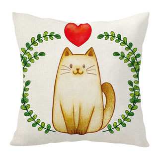 Buy love-cat Nordic Linen Breathable Living Room Sofa Pillowcase