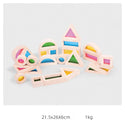 Wooden Acrylic Rainbow Building Blocks Children's Early Education Educational Toys