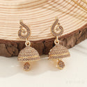 Bohemian Style Heart-shaped Diamond Bell-shaped Earrings