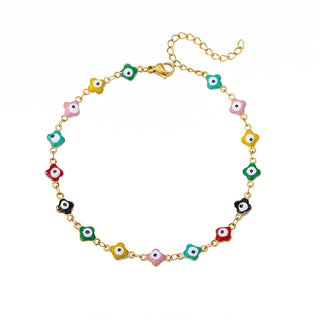 Buy colored-eyes Devil&#39;s Eye Anklet Personality Combination Color Eyes Irregular Pearl