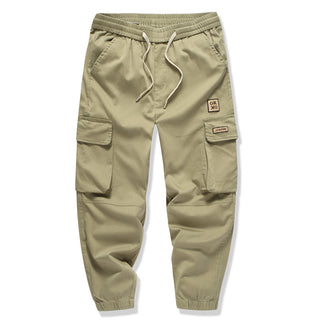 Buy khaki Men&#39;s Fashionable Casual Multi Bag Pants