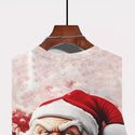 European And American Santa Claus 3D Printed Loose Short Sleeve