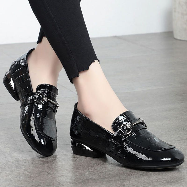 Soft Leather Slip-on Two-way Shoes