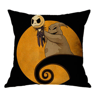 Buy a03 Linen Skull Halloween Pillow Cover