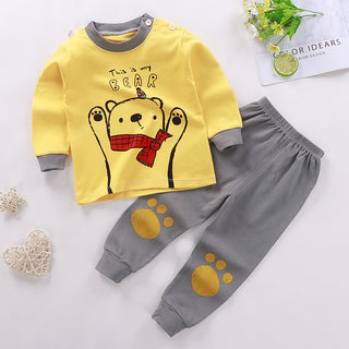 Buy a03 Boys And Girls Children&#39;s Underwear Suit Cotton Children Autumn And Winter Pajamas